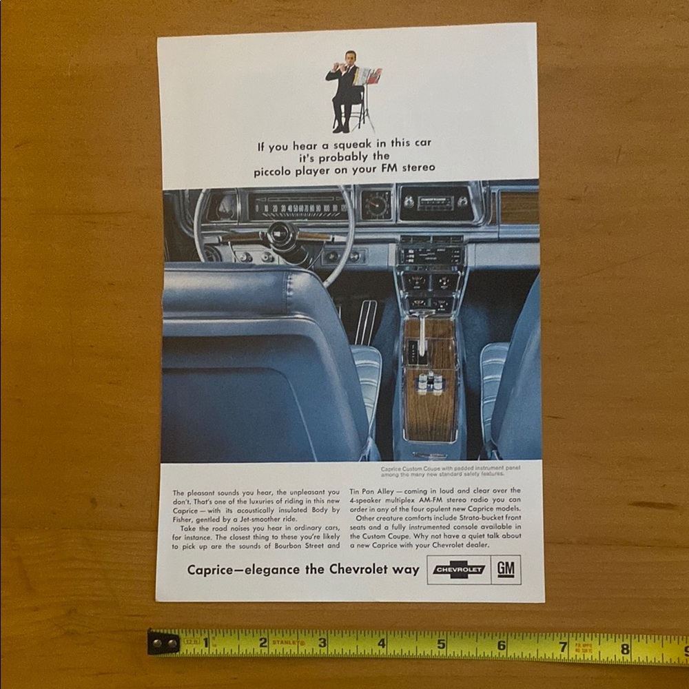 Vintage Chevrolet Caprice Advertisement